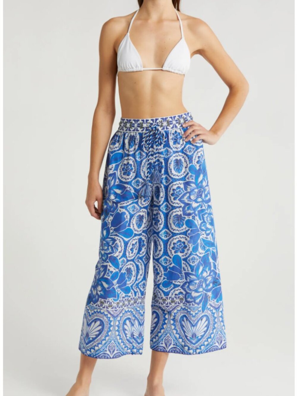 FARM Rio Tile Dream Pants M Blue print - Picture 8 of 9